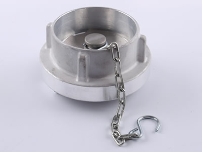 The picture shows aluminum storz blind cap with chain.