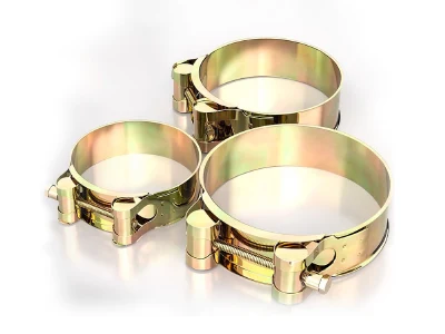 Three clamp hoses in different sizes