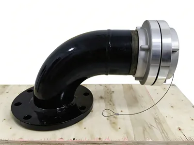 A black 90° elbow Storz adapter