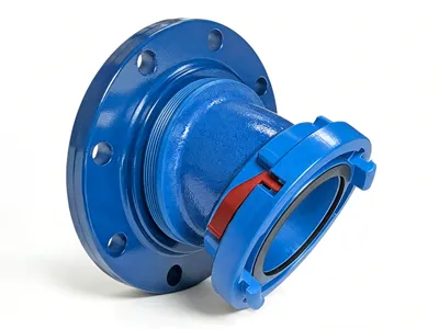 A blue 30° elbow Storz adapter