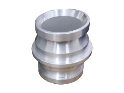 An aluminum male fire coupling × male adaptor