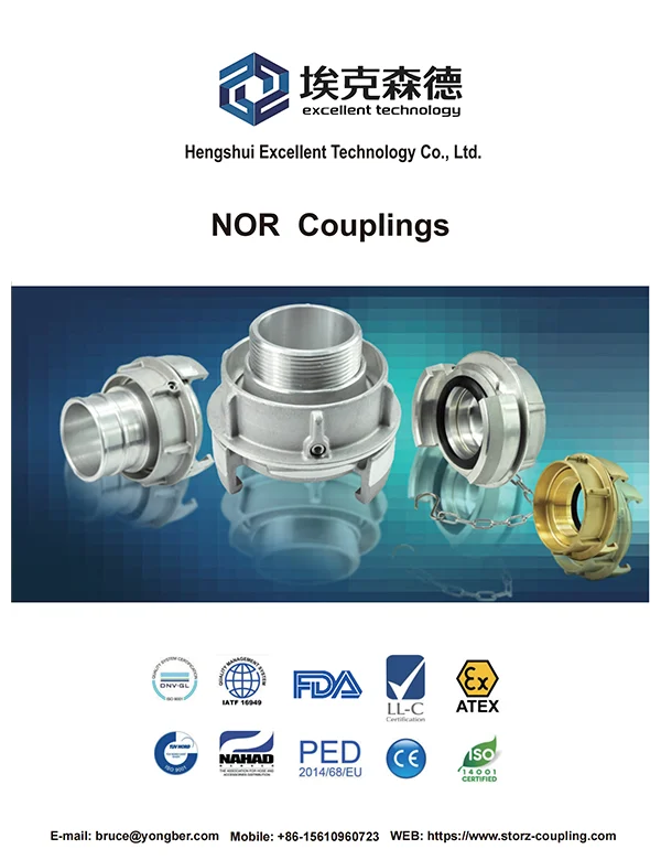 The front cover of NOR coupling fire products catalog